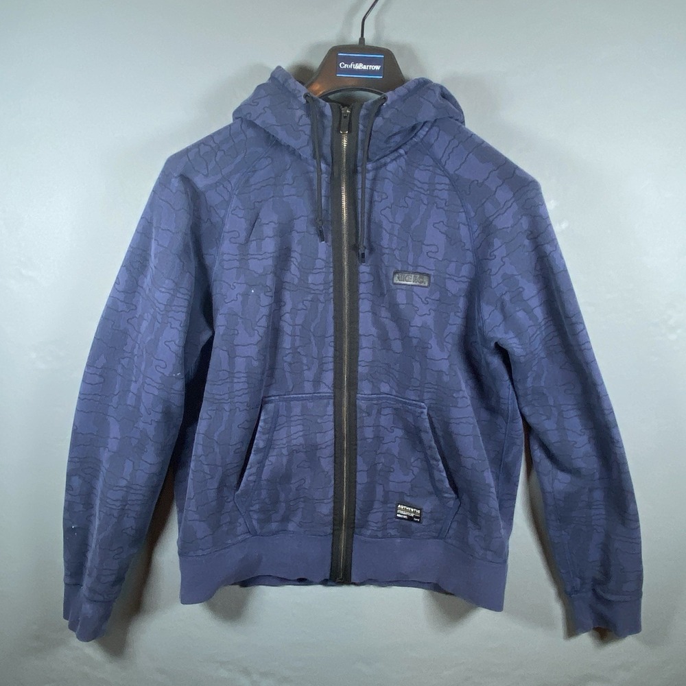 Nike F.C. Full Zip Hoodie Sweatshirt Soccer Football Jacket Navy Blue Size‎ L